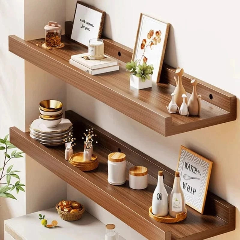 Étagère murale bois massif