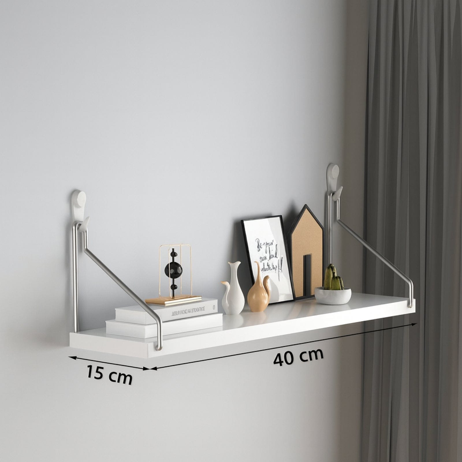 Étagère murale bois métal industriel