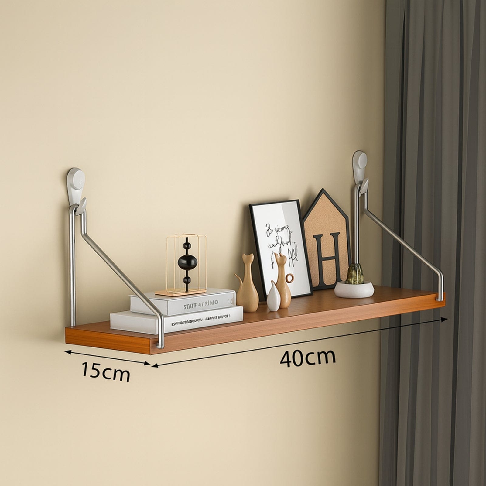 Étagère murale bois métal industriel