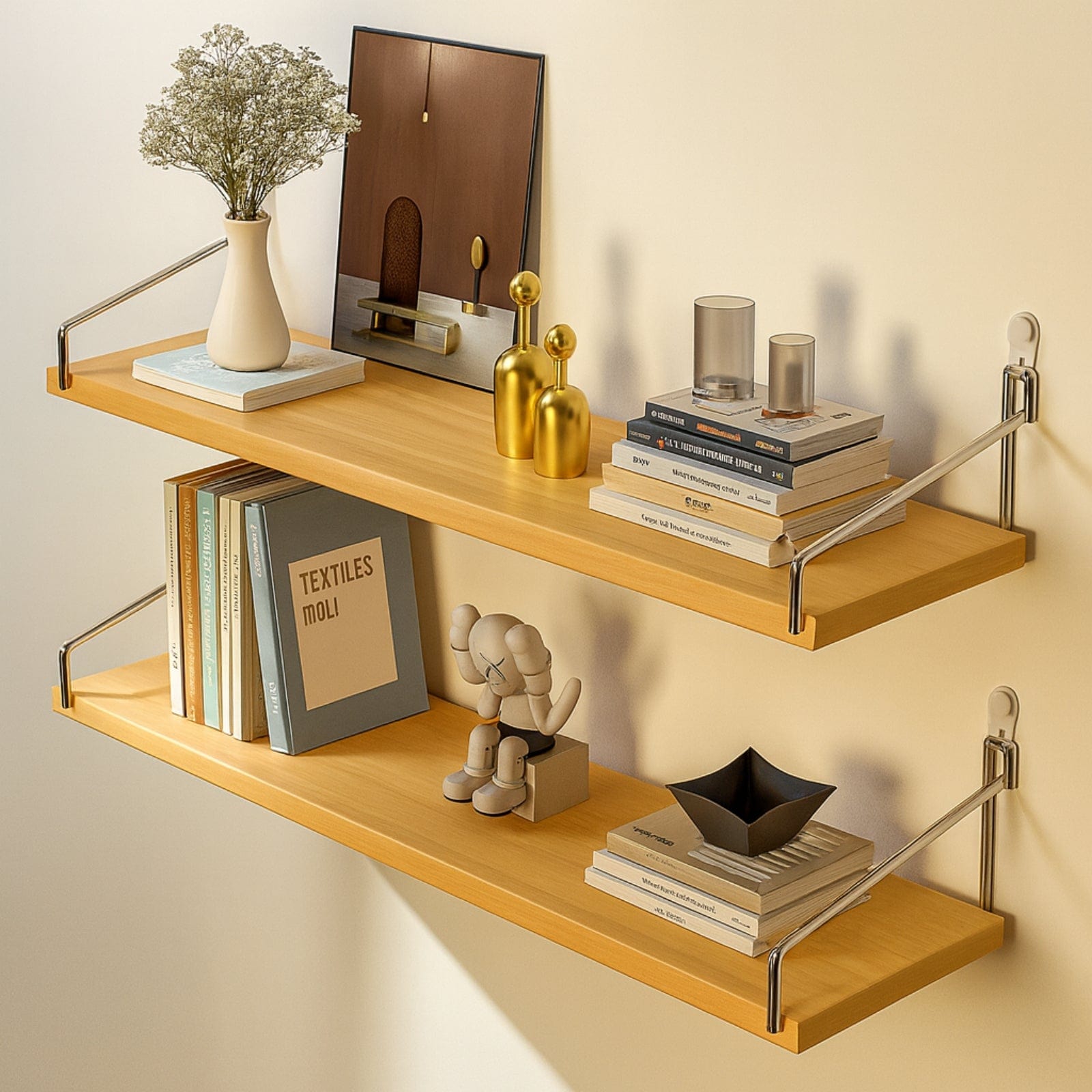 Étagère murale bois métal industriel