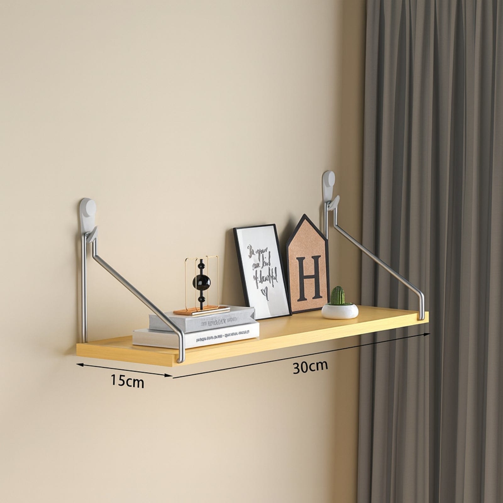Étagère murale bois métal industriel