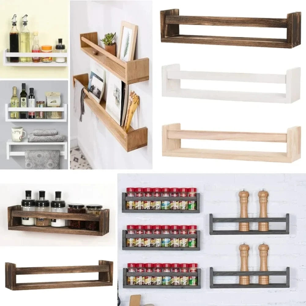 Étagère murale bois naturel