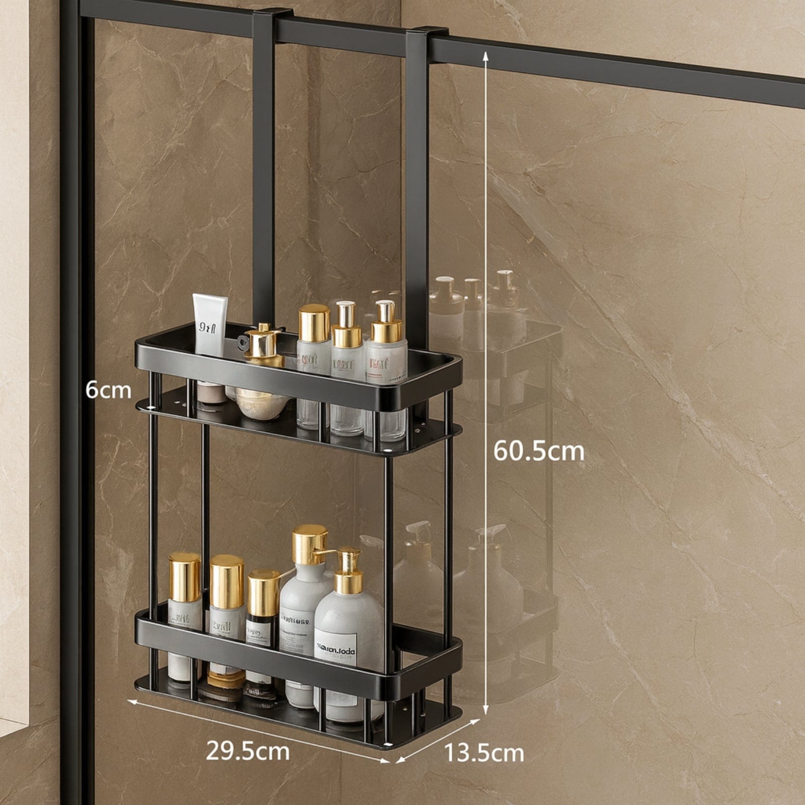 Étagère murale de douche suspendue Premium