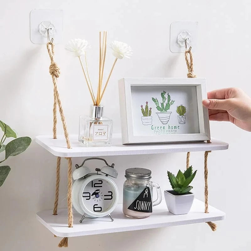 Étagère murale suspendue bois