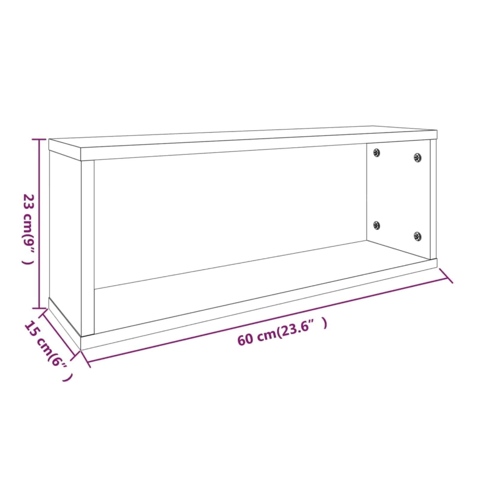 2 Étagères murales Cube