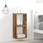 2 étagères murales cubes en bois antique