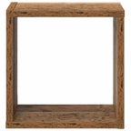 2 étagères murales cubes en bois antique