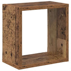 2 étagères murales cubes en bois antique