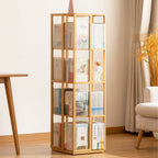 Bibliothèque rotative en bambou