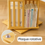 Bibliothèque rotative en bambou