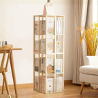 Bibliothèque rotative en bambou