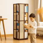 Bibliothèque rotative en bambou