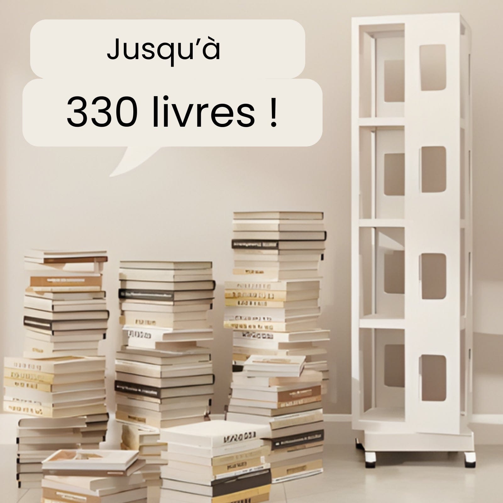 Bibliothèque tournante design