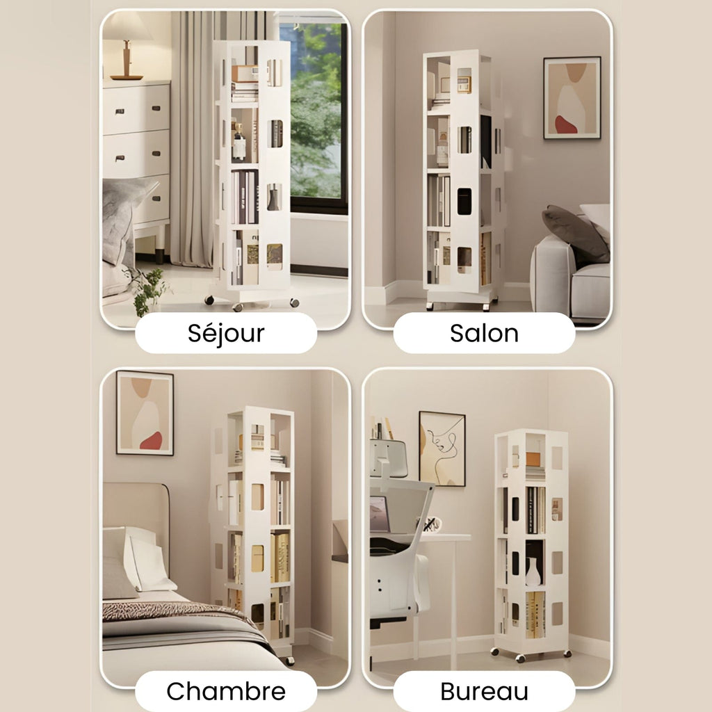 Bibliothèque tournante design