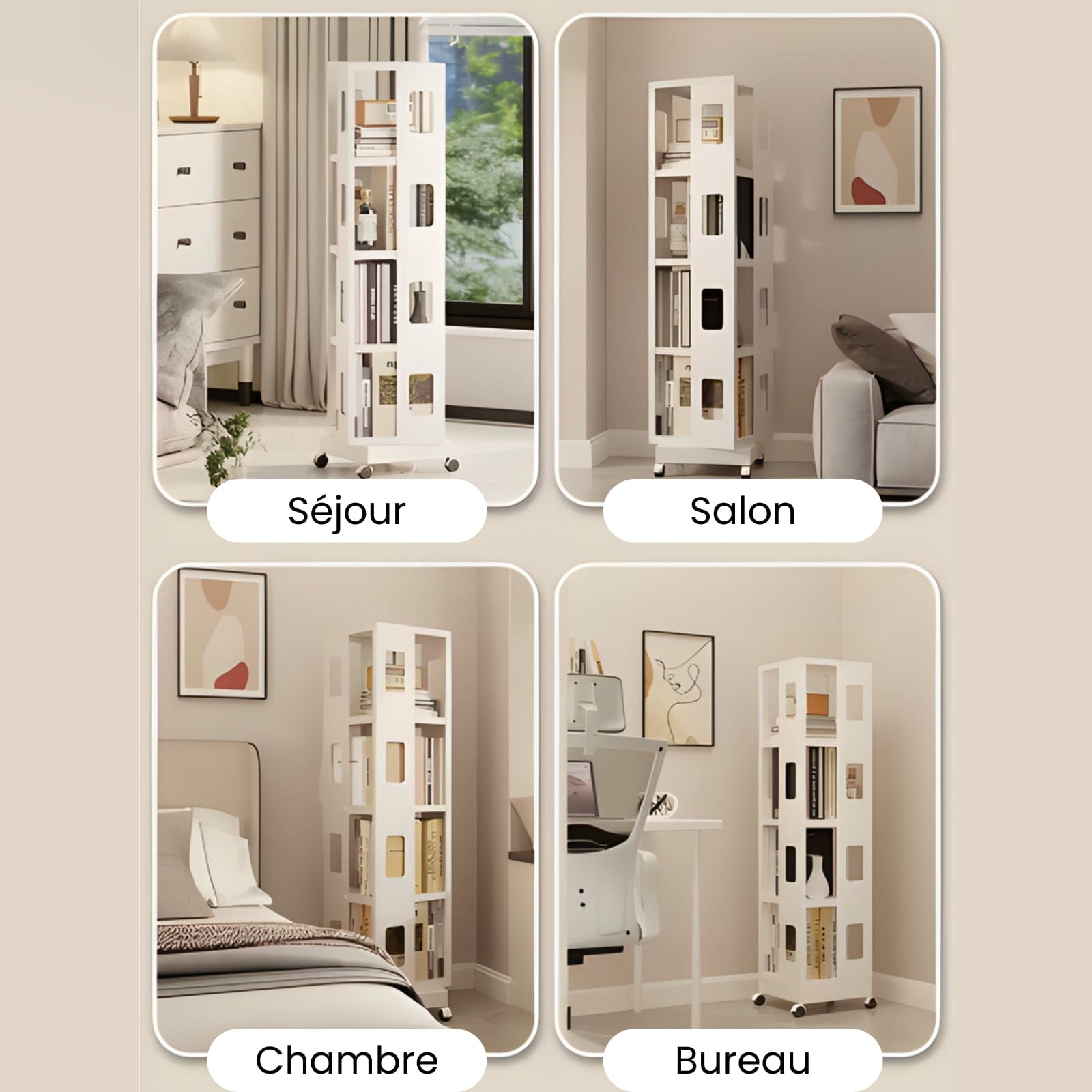 Bibliothèque tournante design