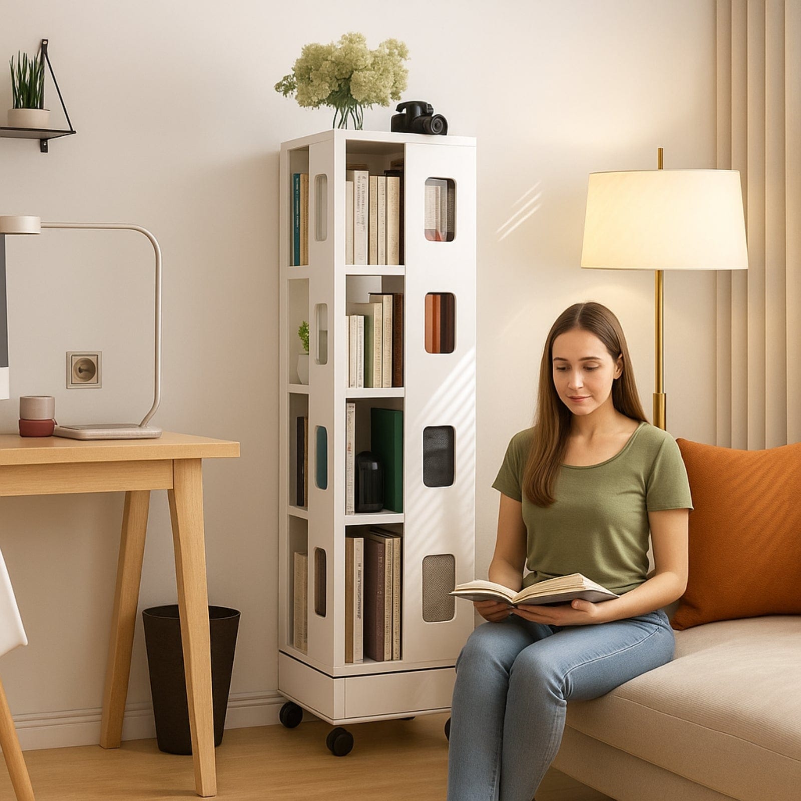 Bibliothèque tournante design