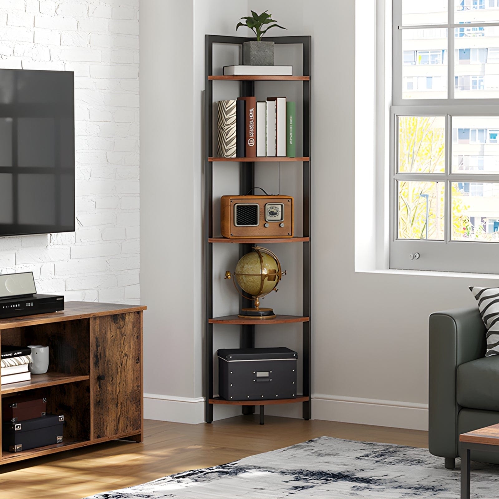 Étagère d'angle à 5 Niveaux