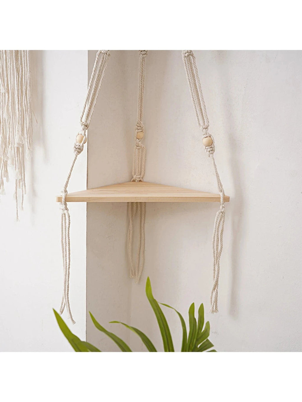 Étagère d'angle murale bois