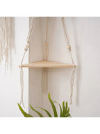 Étagère d'angle murale bois