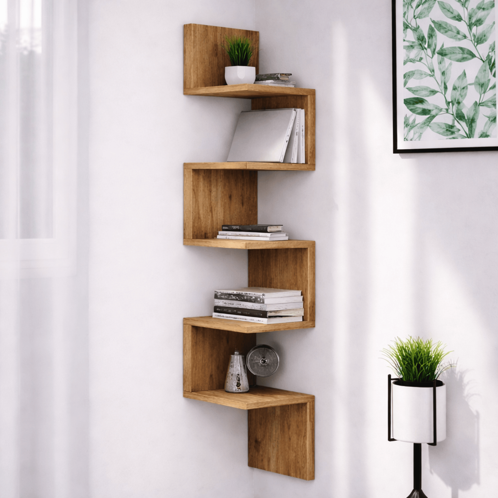 Étagère d'angle murale design