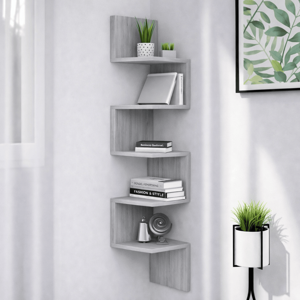 Étagère d'angle murale design