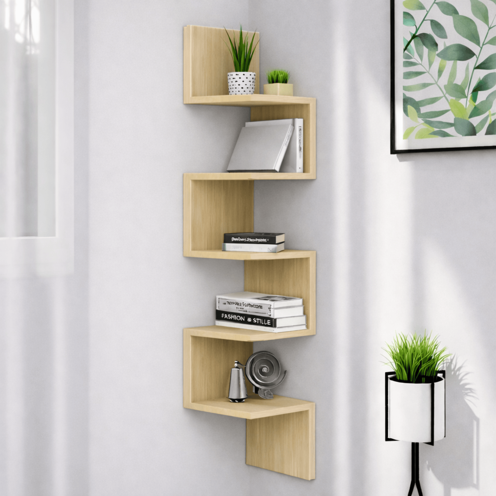 Étagère d'angle murale design