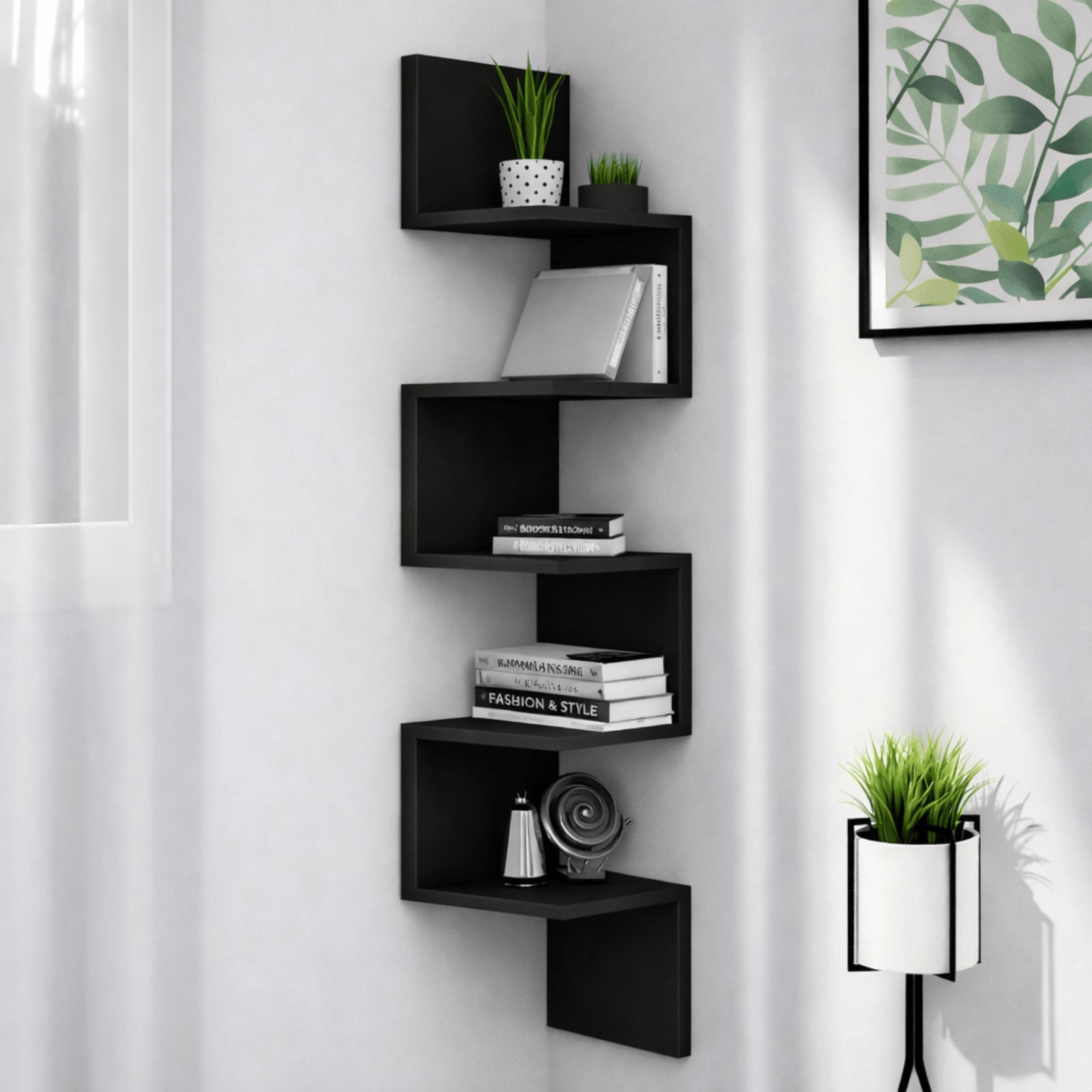 Étagère d'angle murale design