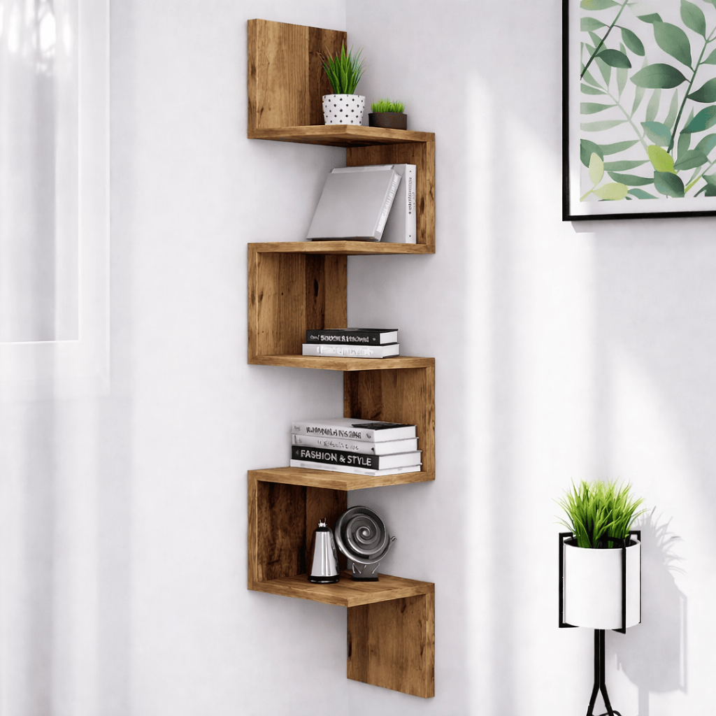 Étagère d'angle murale design