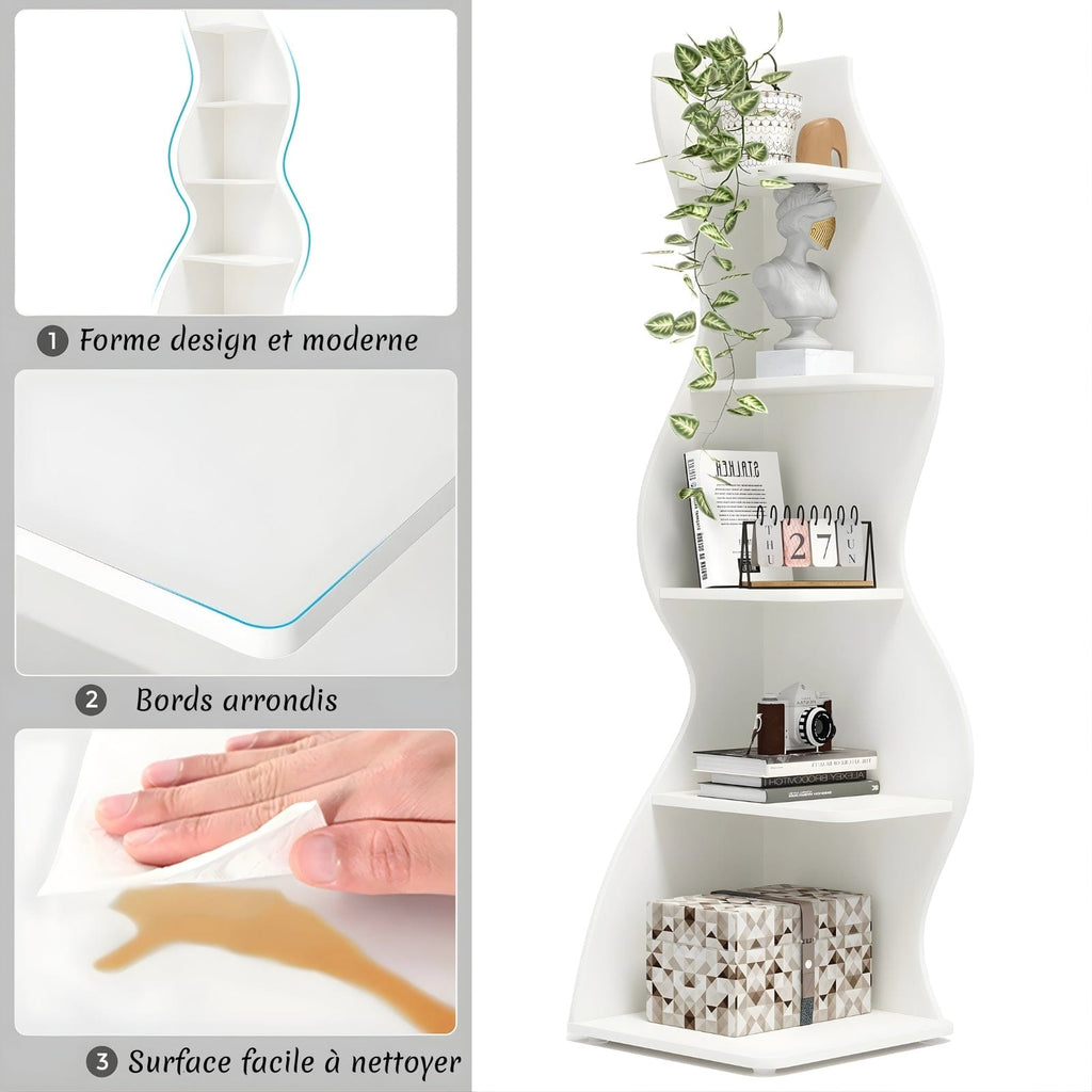 Étagère d'angle murale moderne