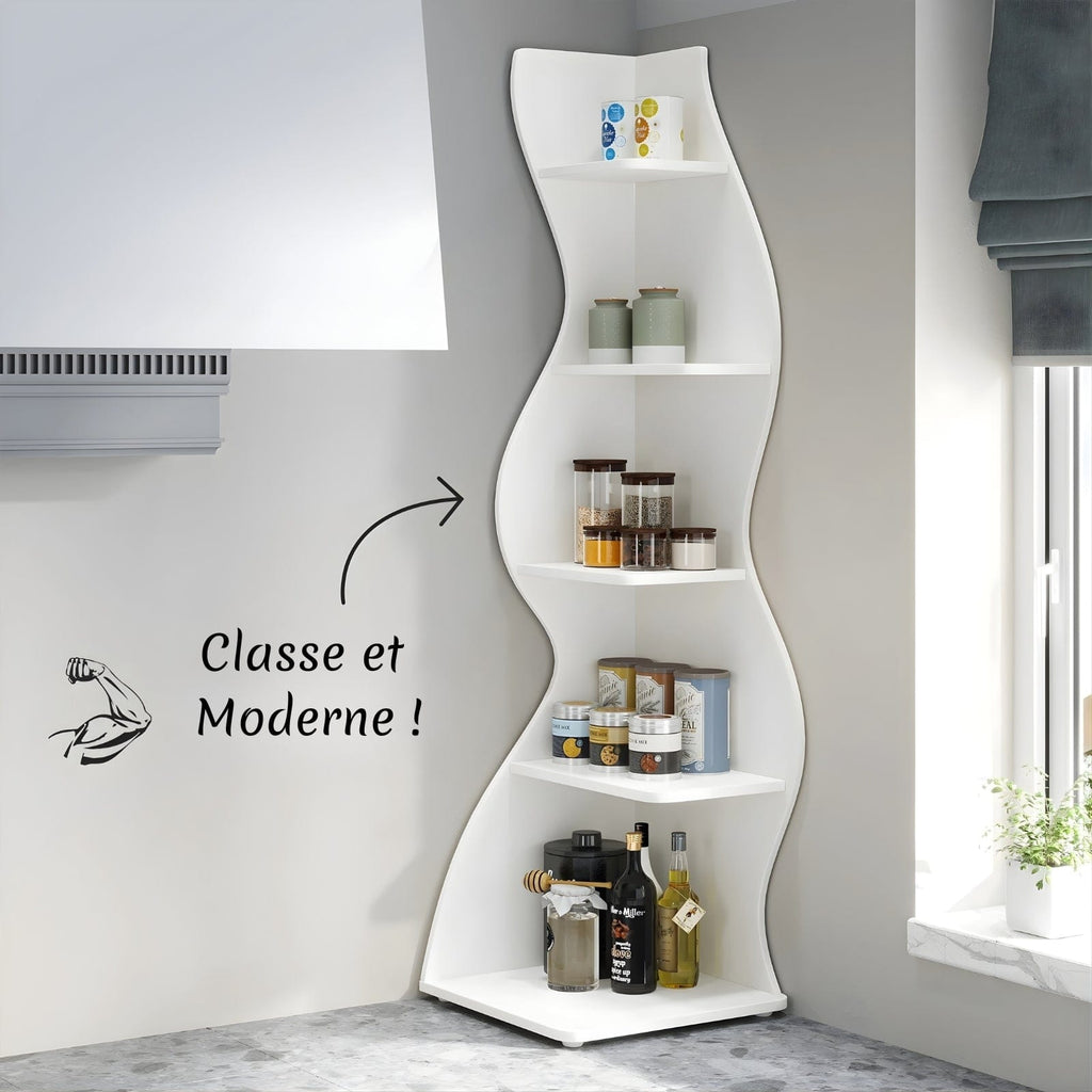 Étagère d'angle murale moderne