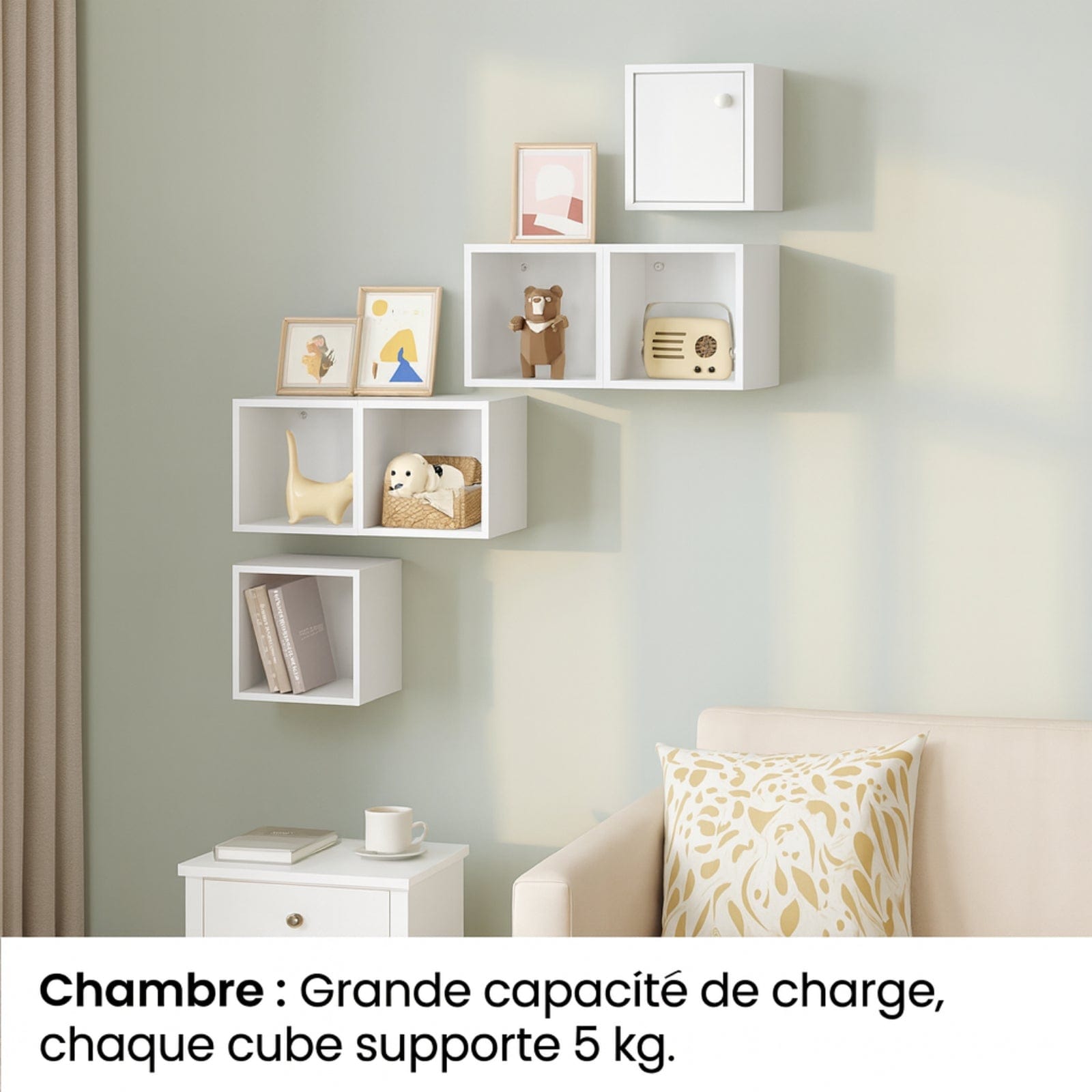 Étagère d'angle murale originale