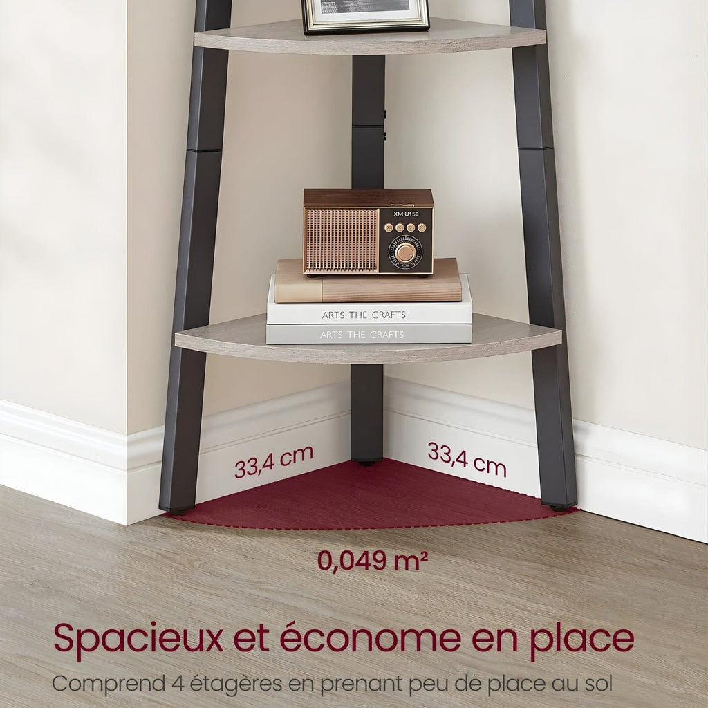 Étagère d'angle petite échelle