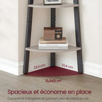 Étagère d'angle petite échelle