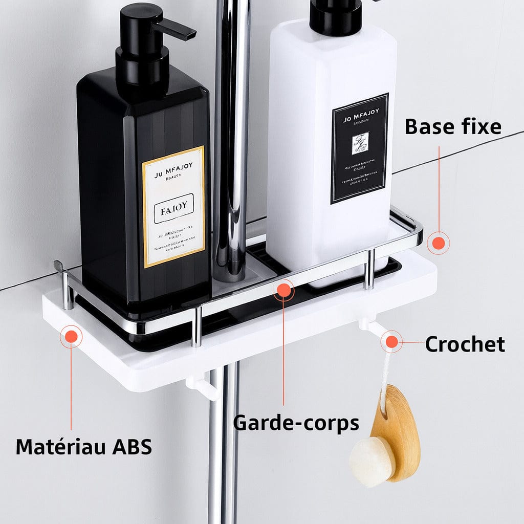 Étagère de douche sur barre