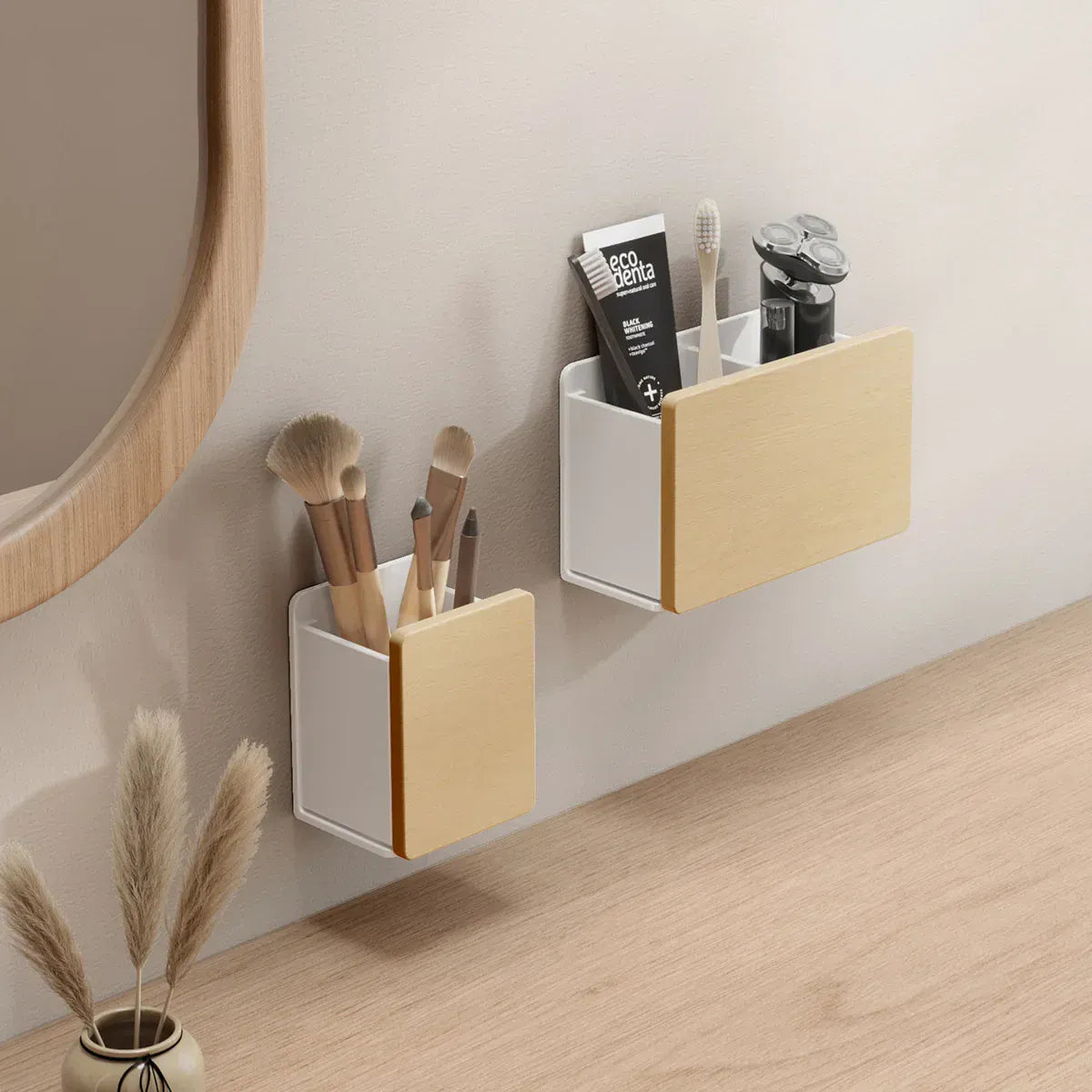 Étagère de toilette en bois massif