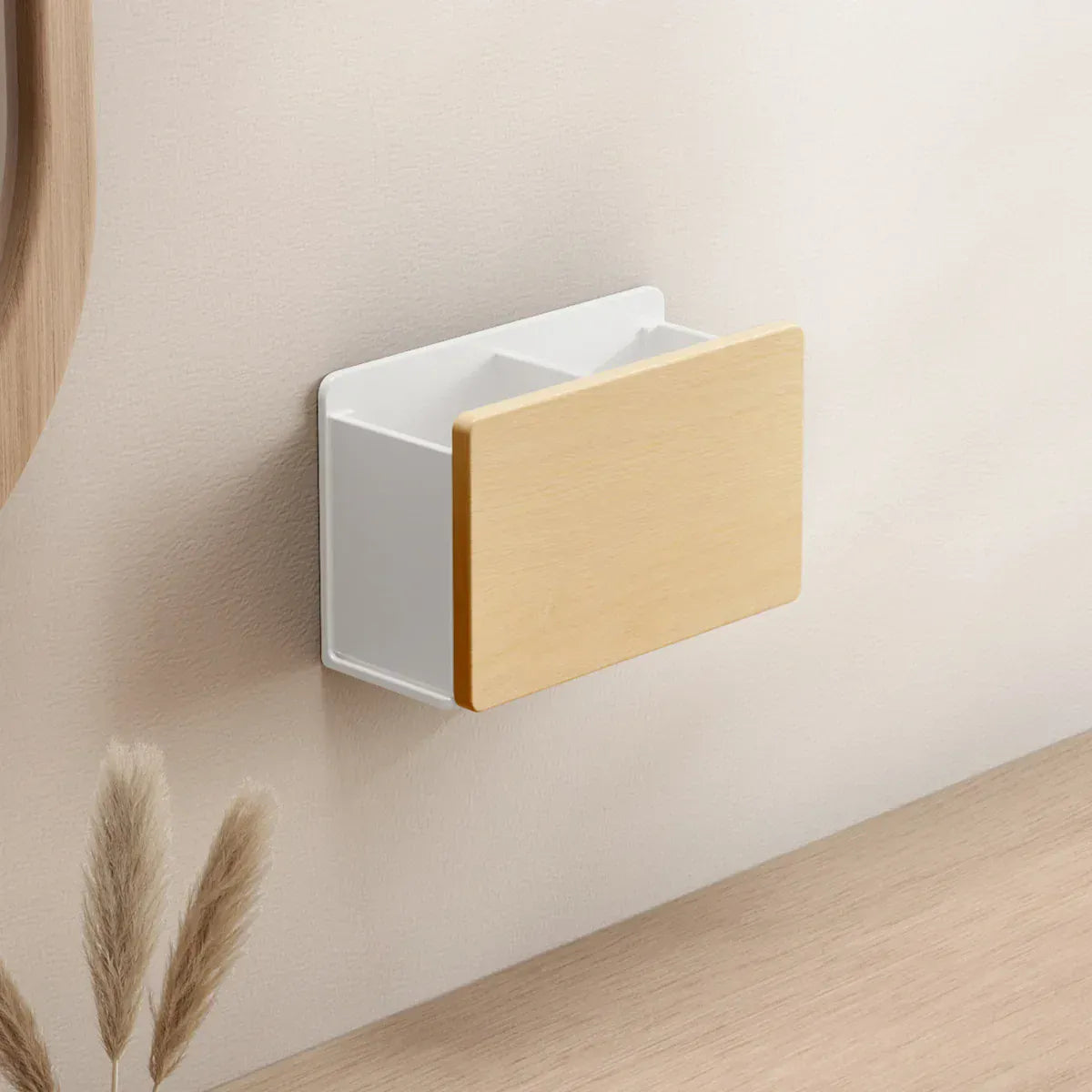 Étagère de toilette en bois massif