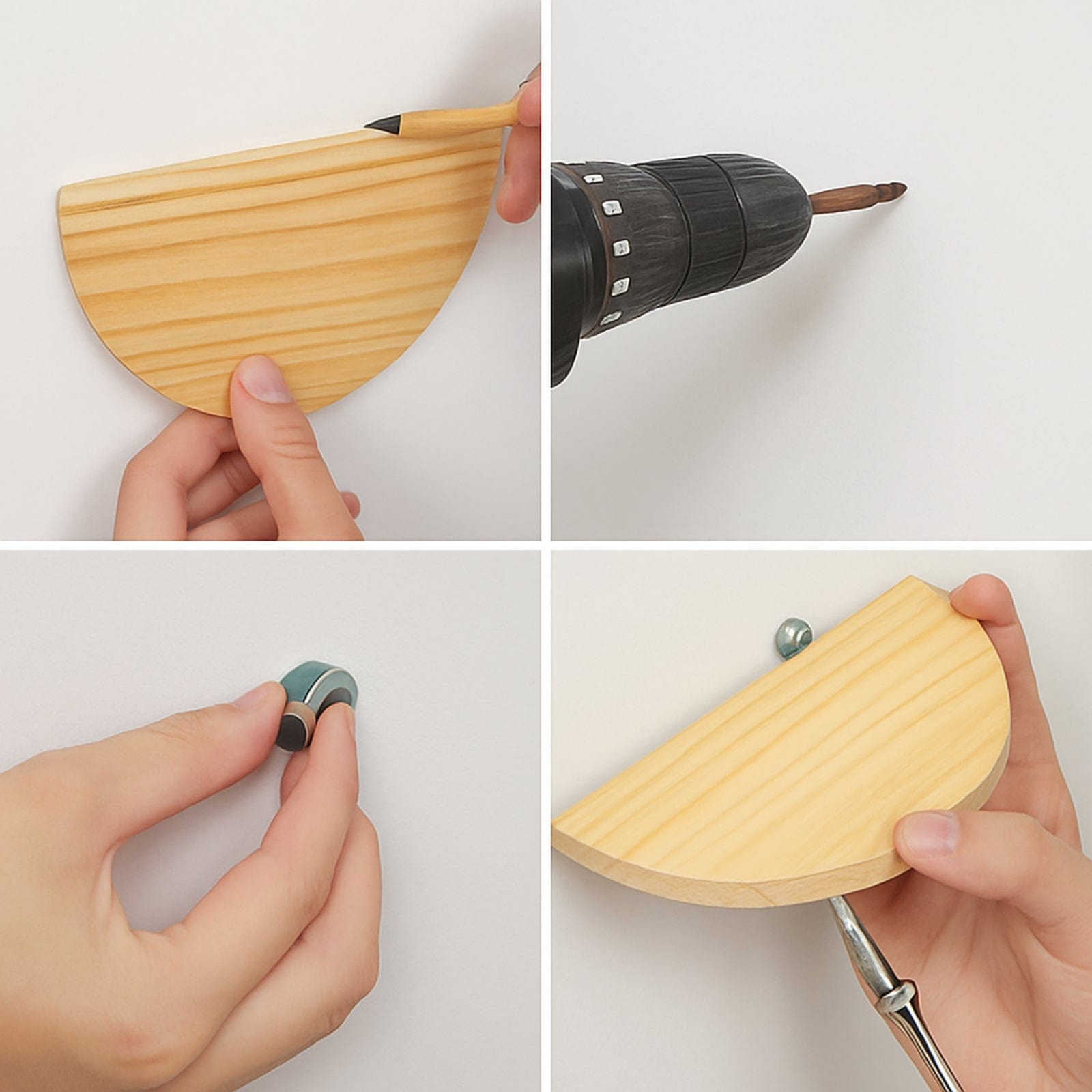 Étagère en bois murale