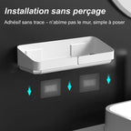 Étagère murale adhésive salle de bain