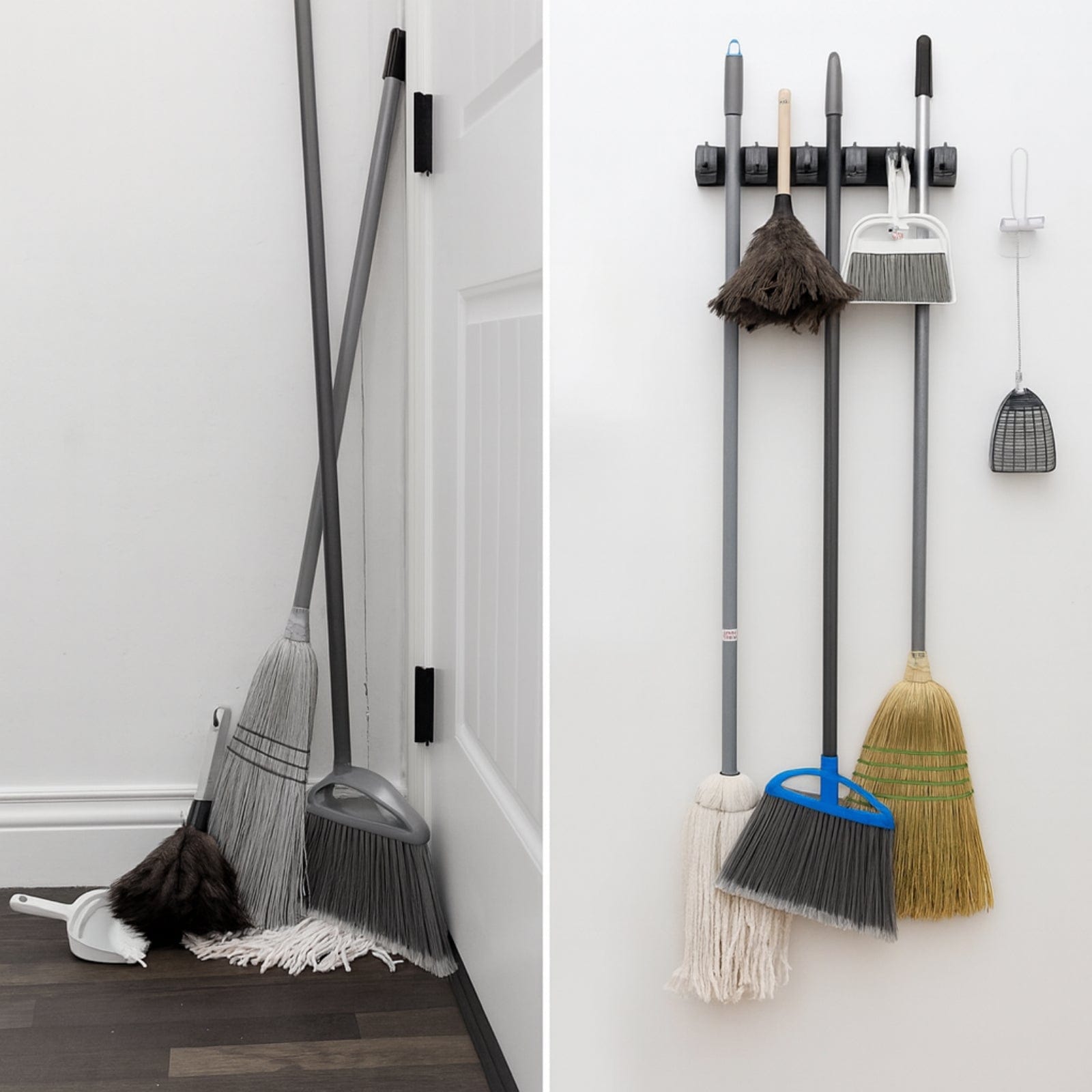 Étagère murale balais et serpillières