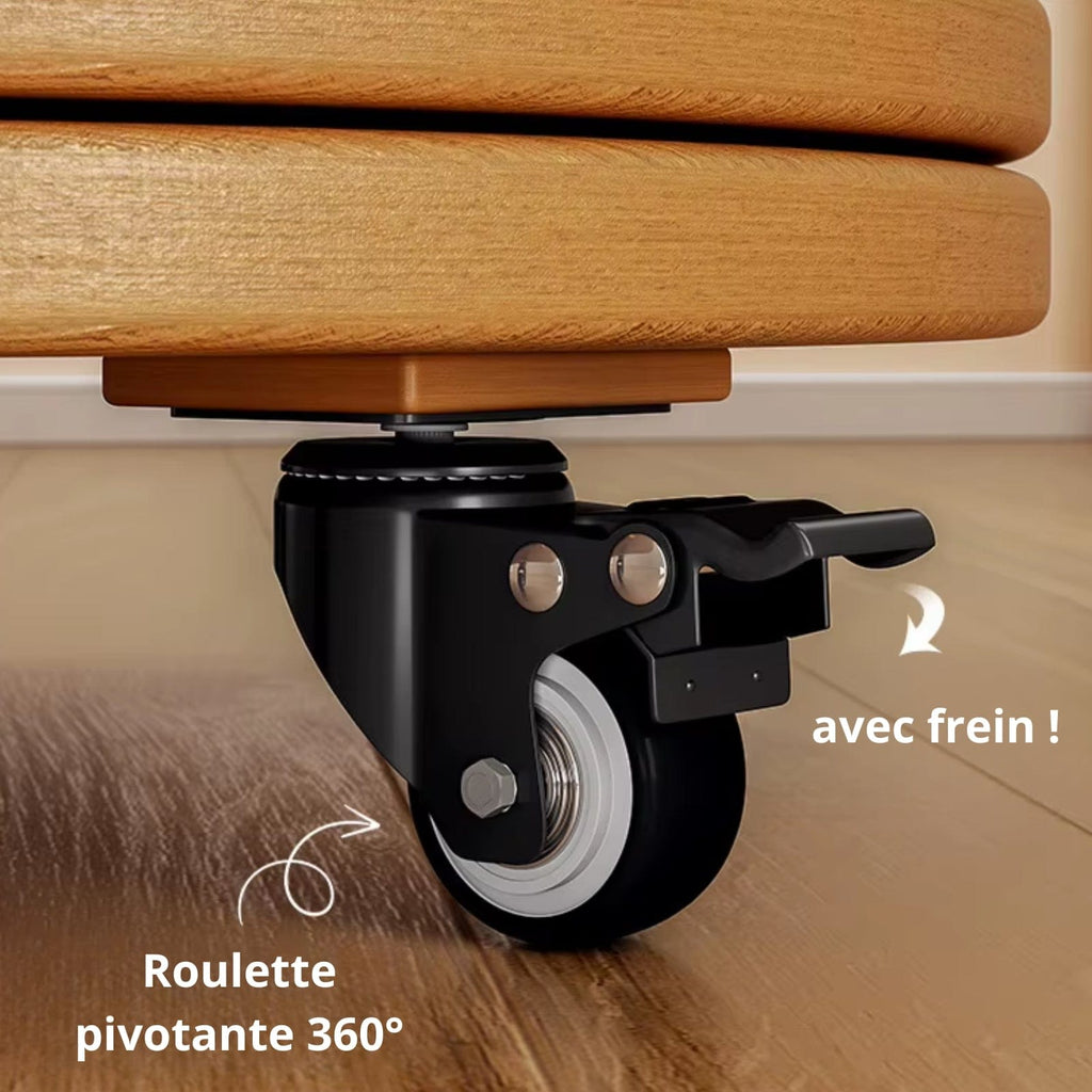 Étagère murale bibliothèque rotative en bois massif