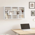 Étagère murale blanche 8 compartiments