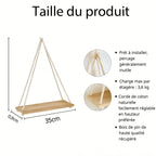 Étagère murale bois brut