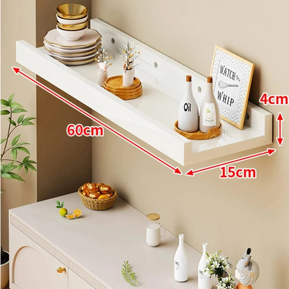 Étagère murale bois massif