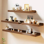 Étagère murale bois massif