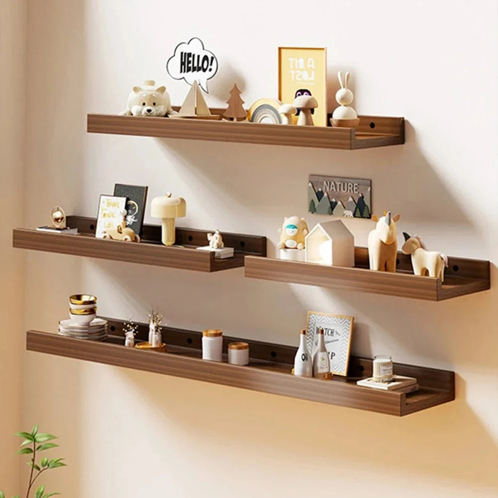 Étagère murale bois massif