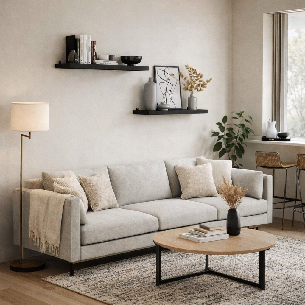 Étagère murale bois massif fixation invisible