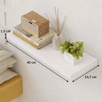 Étagère murale bois massif fixation invisible