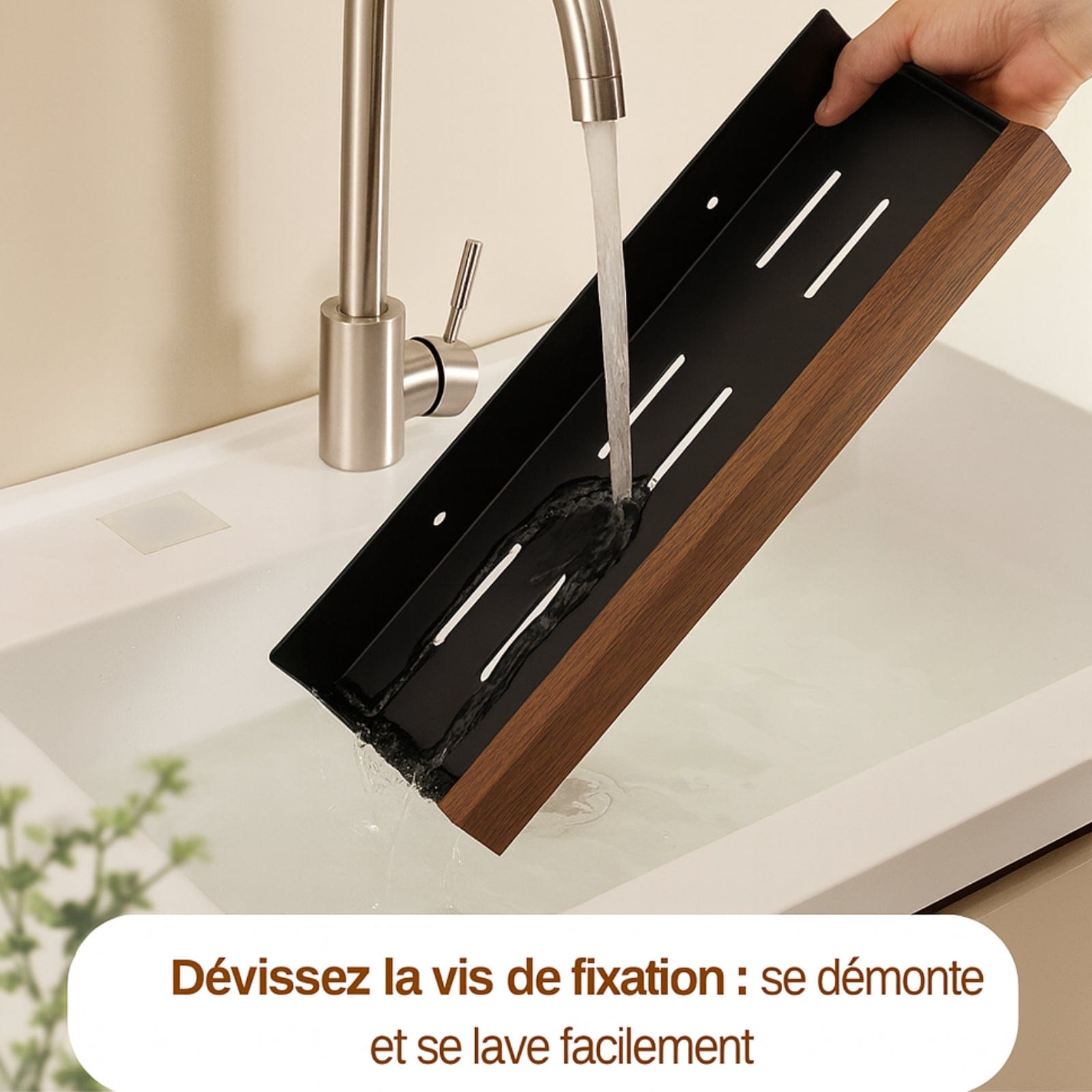 Étagère murale bois métal