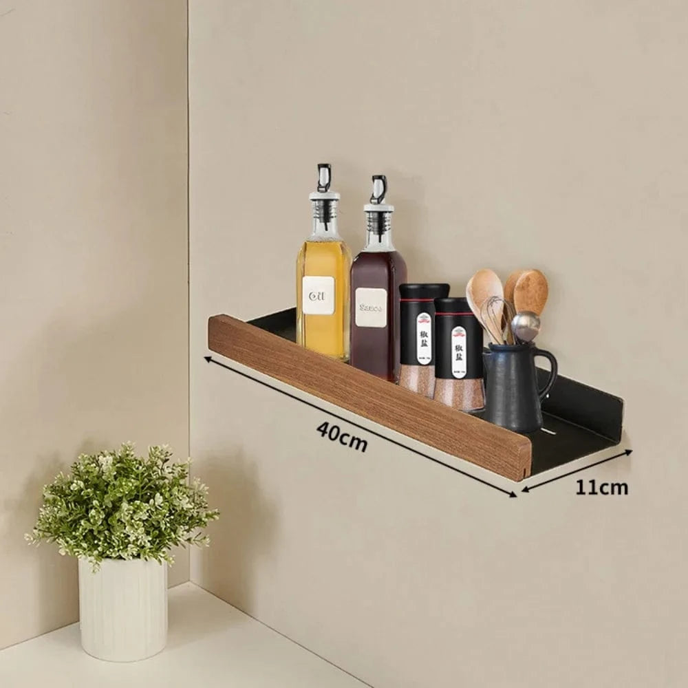 Étagère murale bois métal