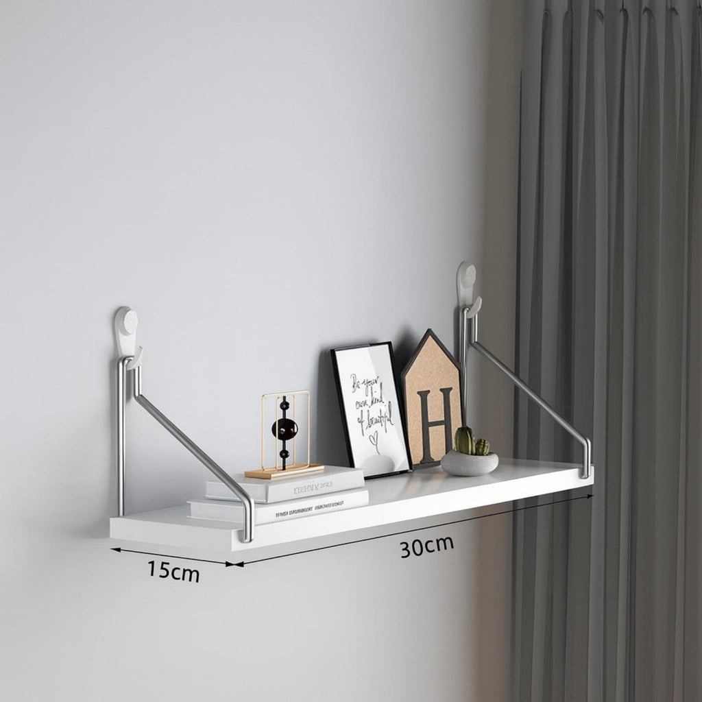 Étagère murale bois métal industriel